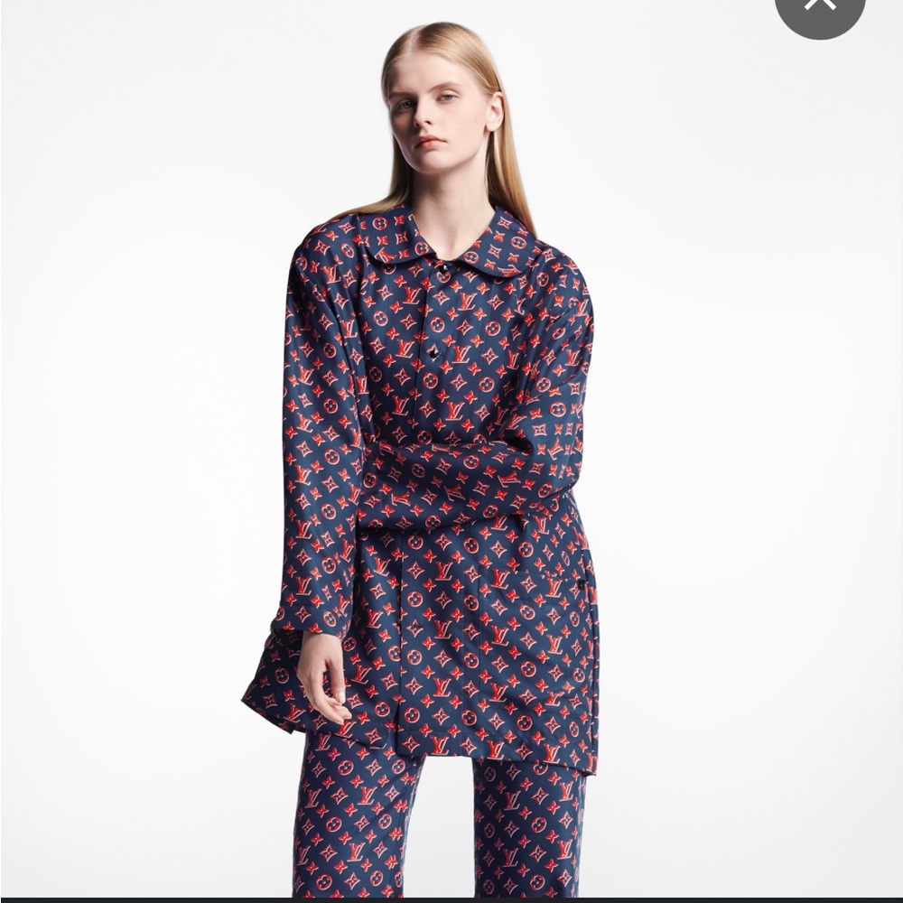 NWT LV Monogram Silk Top